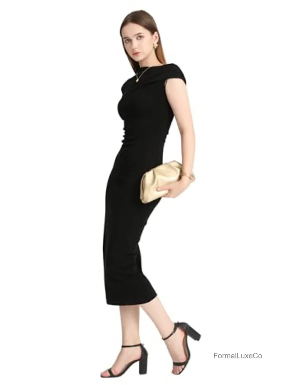 Formal Elegant Luxurious Evening Bag - Magnetic Closure PU Leather Clutch